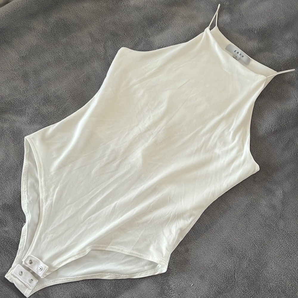 White Halter Bodysuit-size sm